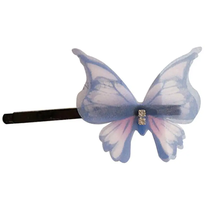 

1pc Women Girls Butterfly Decor Hair Pin Creative Fashion Butterfly Bobby Pin Cloth Hair Clip Hair Accessories