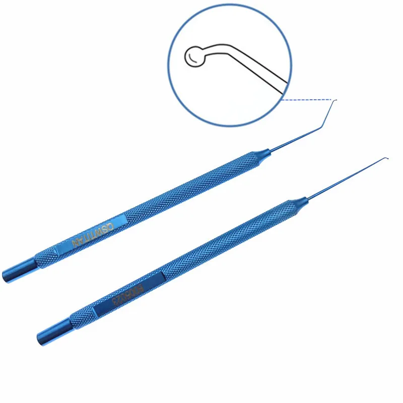 

Akahoshi Nucleus Hook eye instrument Titanium Ophthalmic hook straight/ angled Veterinary Ophthalmic Surgical Instruments