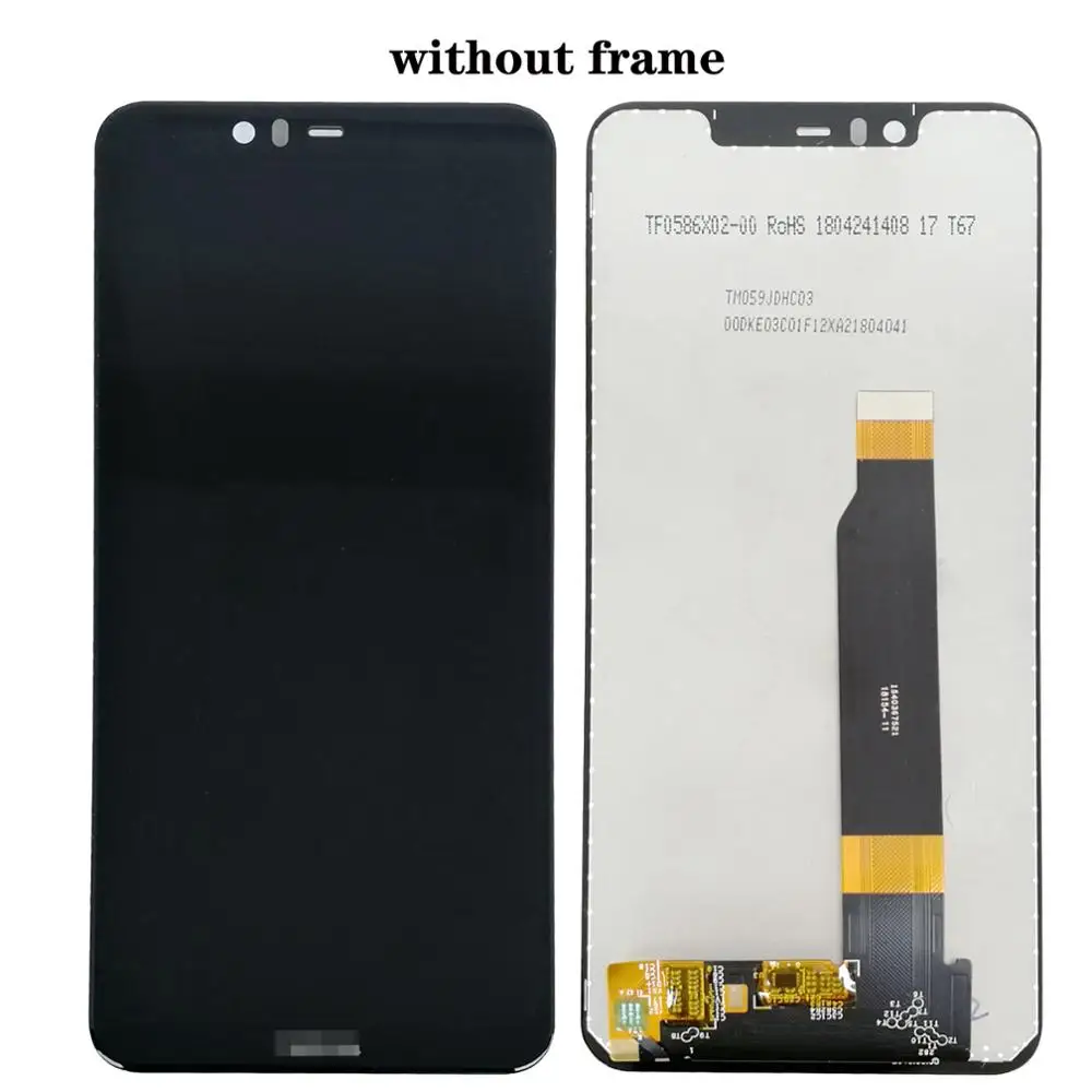 Black without frame Shyueda Оригинальная Новинка для Nokia 5,1 Plus X5 TA-1102 TA-1105 TA-1108 TA-1109 TA-1112 TA-1120 TA-1199 TA-сенсорный ЖК-дисплей - Цвет: Black without frame