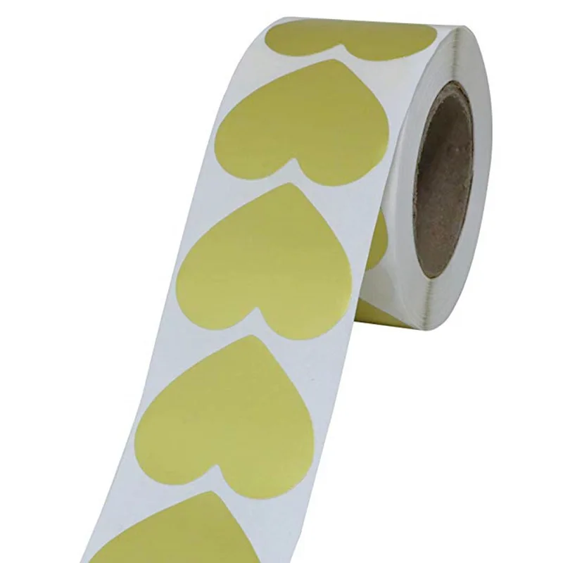 

50pcs/wad Heart shape of gold Stickers seal Labels stickers scrapbooking for Package and wedding decoration stationery sticker