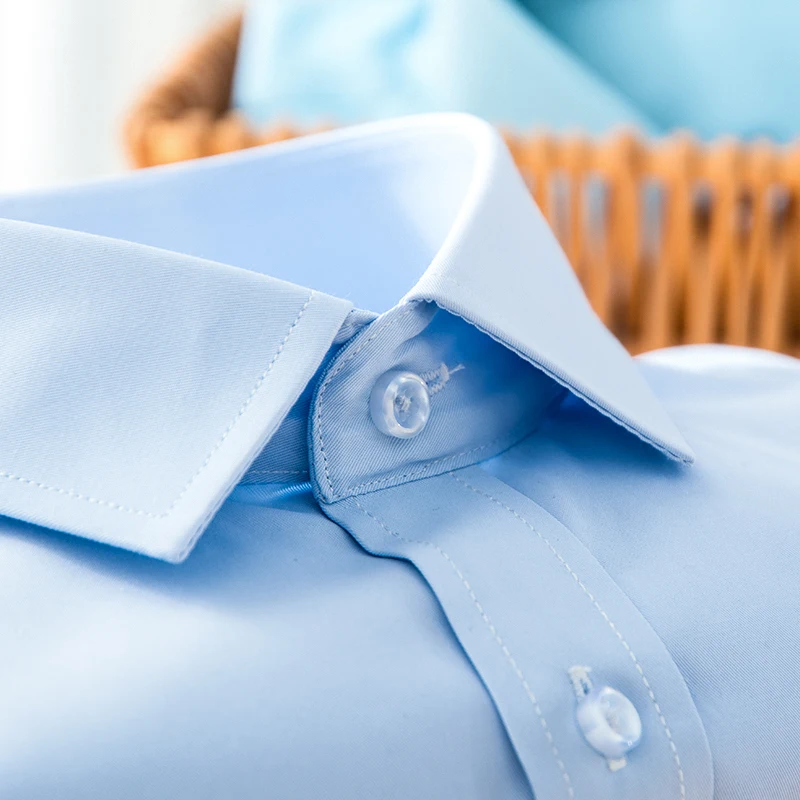 

SummerMen Casual Shirt Short Sleeve Business Regular Fit Male Dress Shirt White Blue Twill Plain Tops Shirt Large8XL 7XL 6XL 5XL
