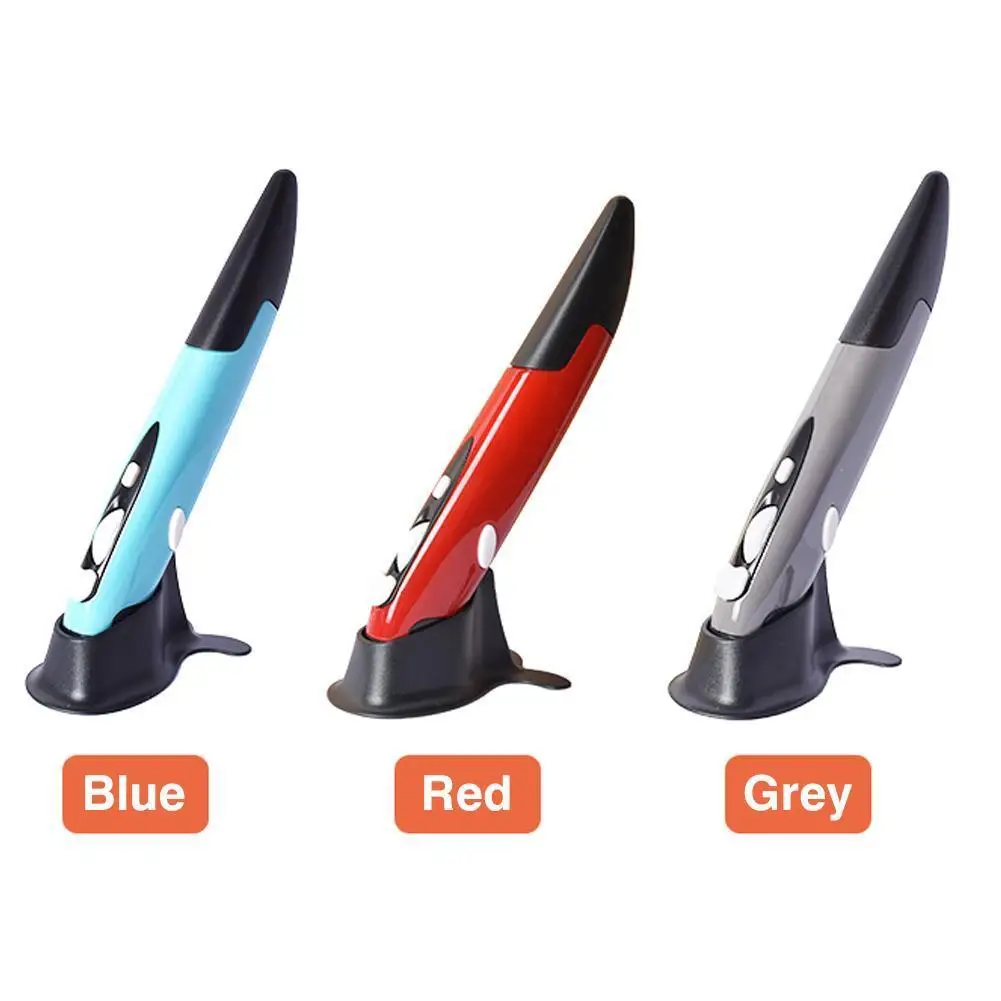 

2021 New 2.4G Wireless Mouse Pen Personality Creative And Stylus Suitable Battery Mouse Laptop Pen-Shaped For PC Mouse Vert K8C1