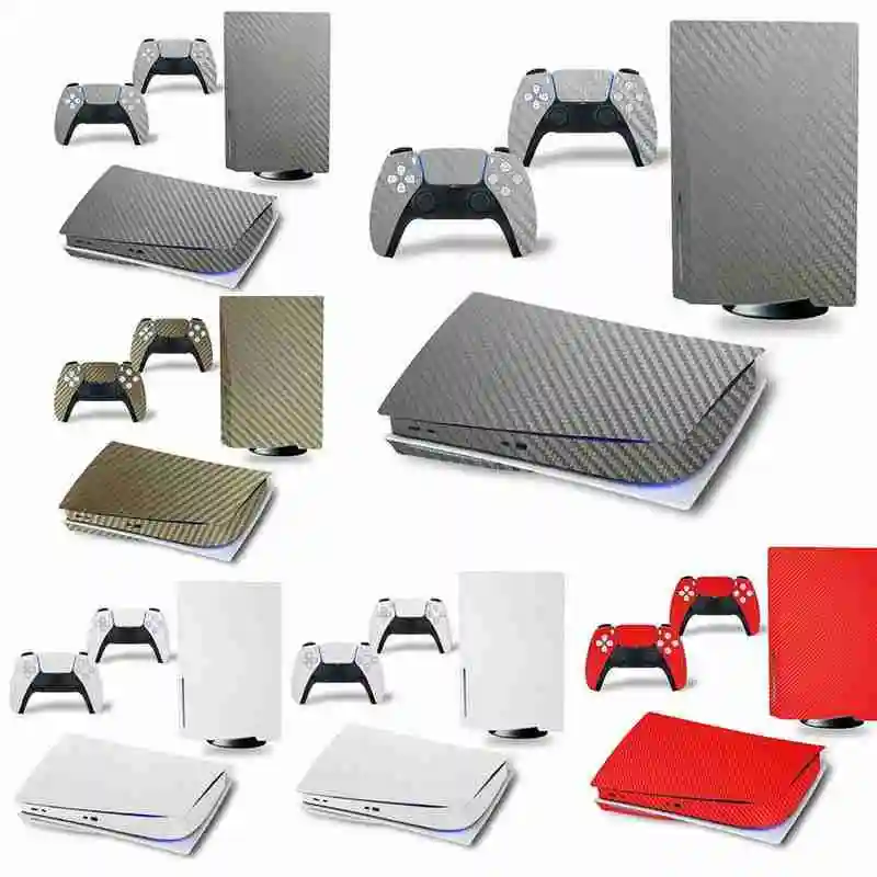 

Carbon fiber PS5 Standard Disc Edition Skin Sticker 5 Decal For PlayStation Cover Console J6N8