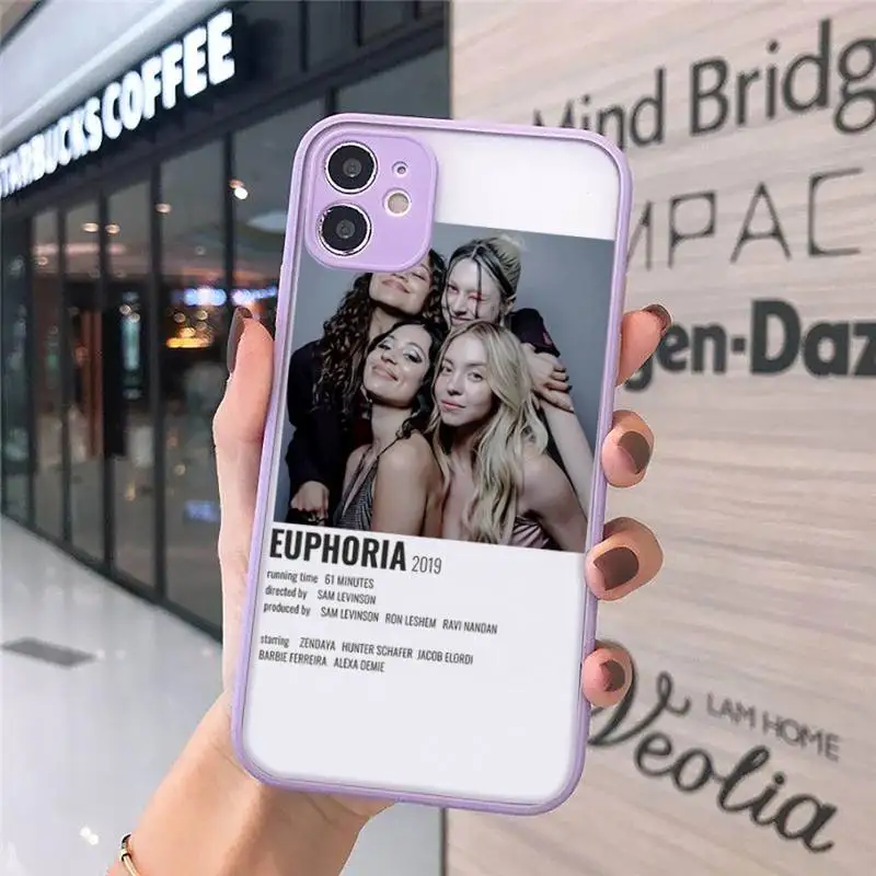 

Euphoria American TV Series Phone Cases matte transparent For iphone 7 8 11 12 plus mini x xs xr pro max luxury brand cover