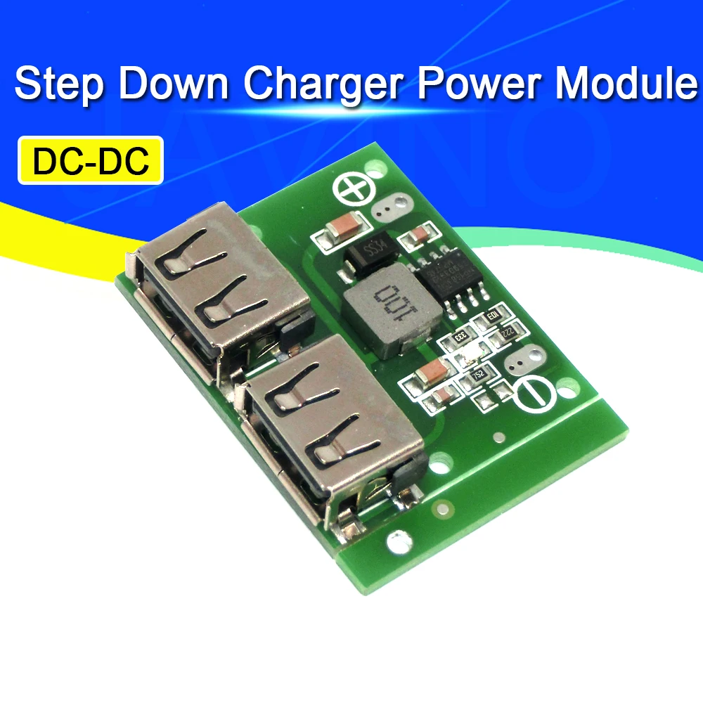 Зарядное устройство с понижающим напряжением 9 В 12 24 до 5 двойной USB-выход плата 3 А