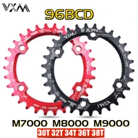 vxm 30t 32t 34t 36t 38t 96bcd aluminum oval round chainring chainwheel mtb bike chainring for m7000 m8000 m9000 bicycle parts