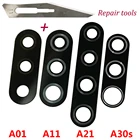 Стеклянный объектив задней камеры для Samsung A01 A11 A31 A41 A51 A71 A10S A20S A30S A50S A70S, инструменты для ремонта объектива камеры, 2 шт.