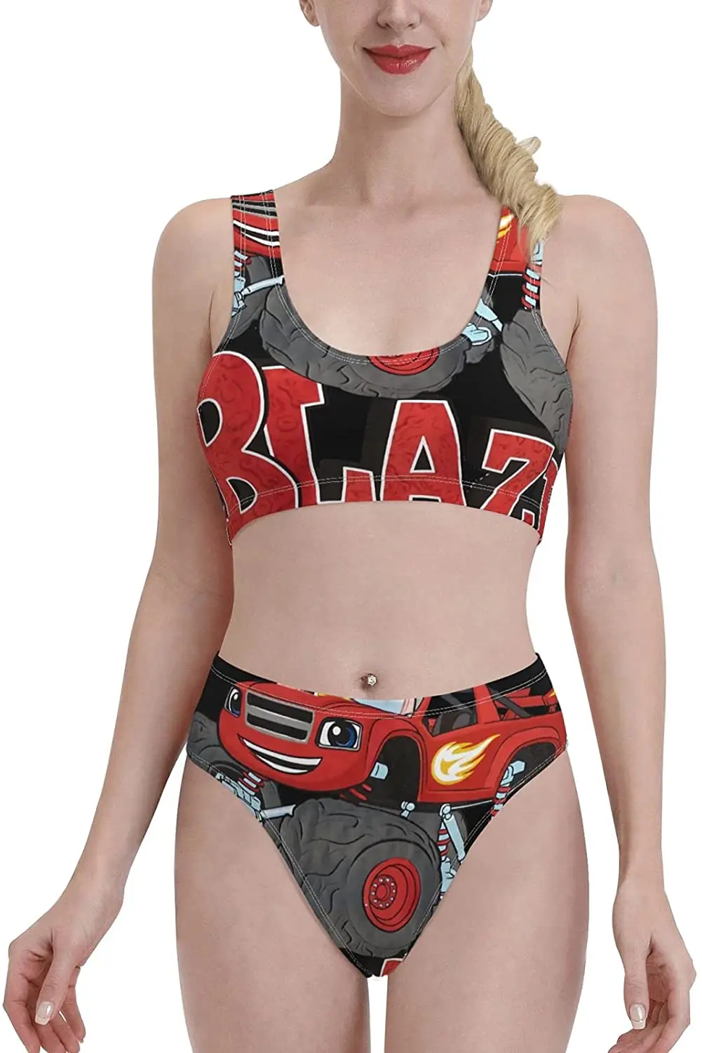 

Ladies Split Bikini 2021 Women's Sports Swimwear Split Sports Black Swimming Surf Summer