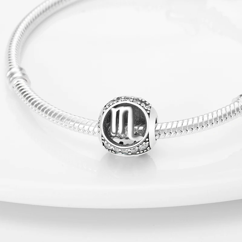 

Подвески plata из серебра 925 пробы серии 12 созвездий-Бусины скорпион подходят для оригинального браслета 3 мм изящные ювелирные изделия