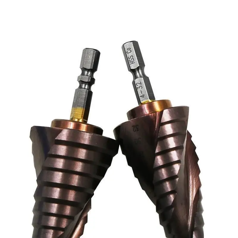 Набор конусных Сверл из быстрорежущей стали Метрическая спиральная флейта резец