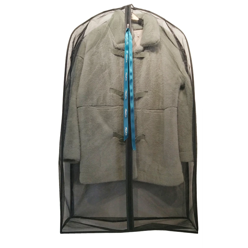 Пальто Пылезащитный чехол с застежкой молнией черного цвета высокой плотностью