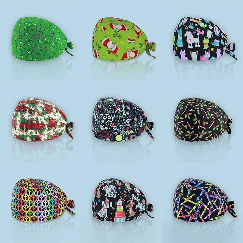 Шапка с Санта Клаусом чистый хлопок высокое качество модный разноцветный для