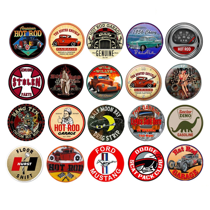 Hot Rod старых автомобилей Жестяная Табличка на гараж Винтаж металлические знаки