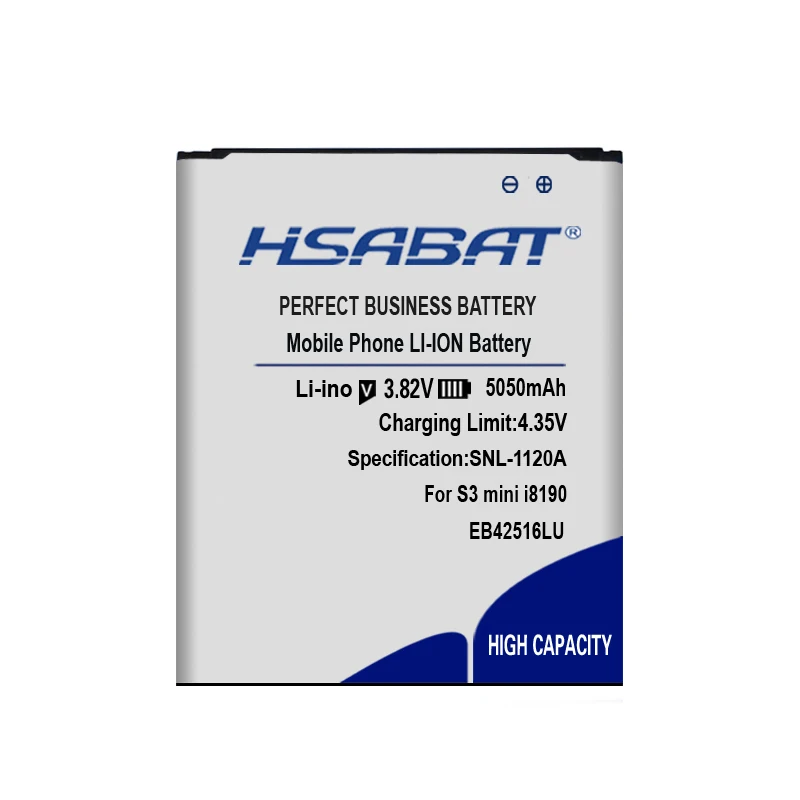 HSABAT 5050 мА/ч, EB-L1M7FLU Батарея для samsung Galaxy S3 мини S3Mini GT-I8190 I8190N I8190 GT-i8200 сменная батарея для мобильного телефона