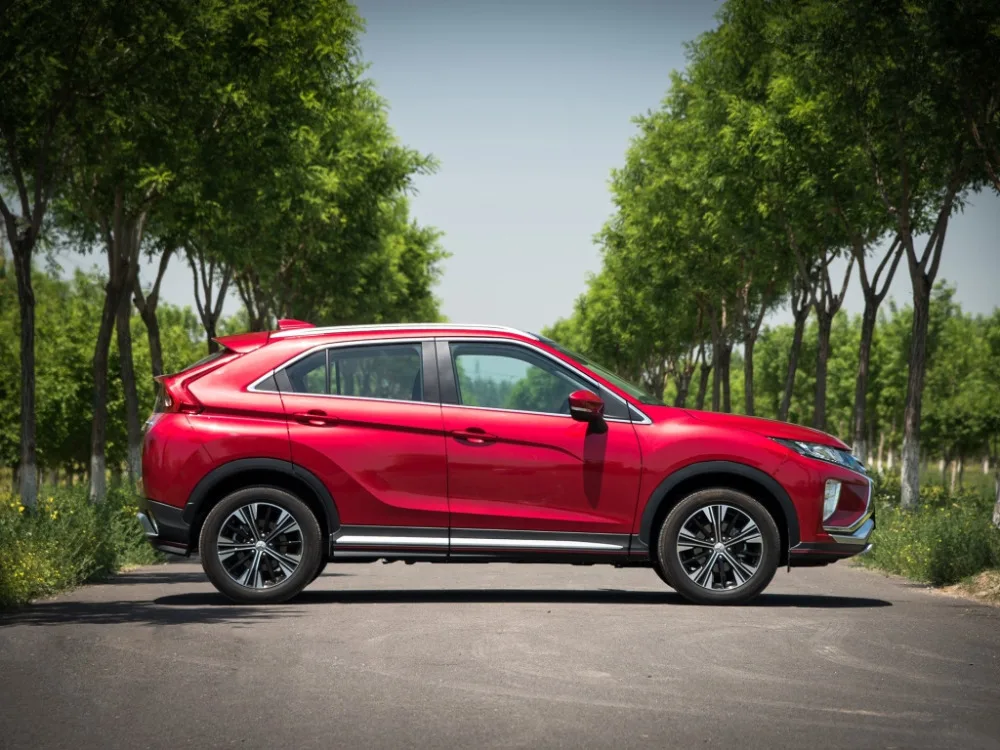 Автомобильные аксессуары Стайлинг для Mitsubishi Eclipse Cross Abs углеродного волокна Текстура авто передний Логотип рамка Центральная крышка наклейки