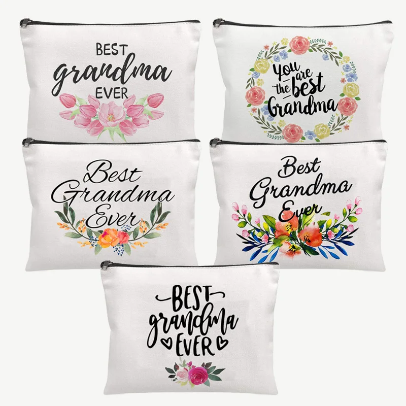 

Best Grandma Ever Cosmetic Bag Nana Grandmother Mother's Day birthday retirement Thanksgiving Christmas Holiday Gift present