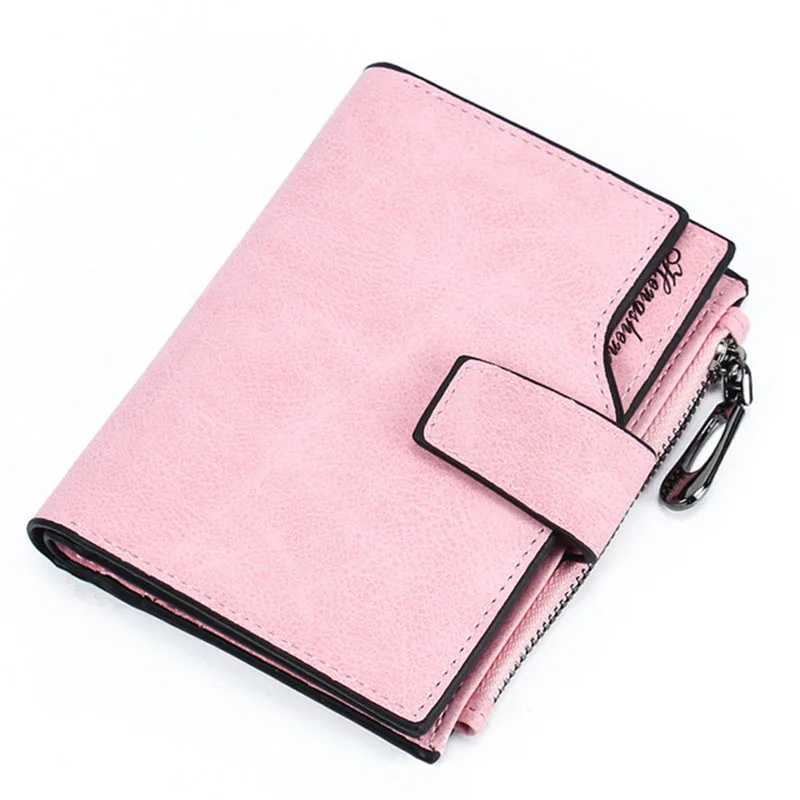 

2020 Matte Leather Wallet Women Short Purse Card Holder Women Wallets Money Bag Coin Pocket Small Ladies Purse Clutch W062