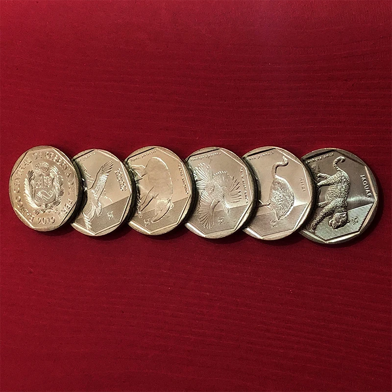Набор из 6 предметов монеты с животными Peru 2017 2019 оригинальная монета Nuevo 1
