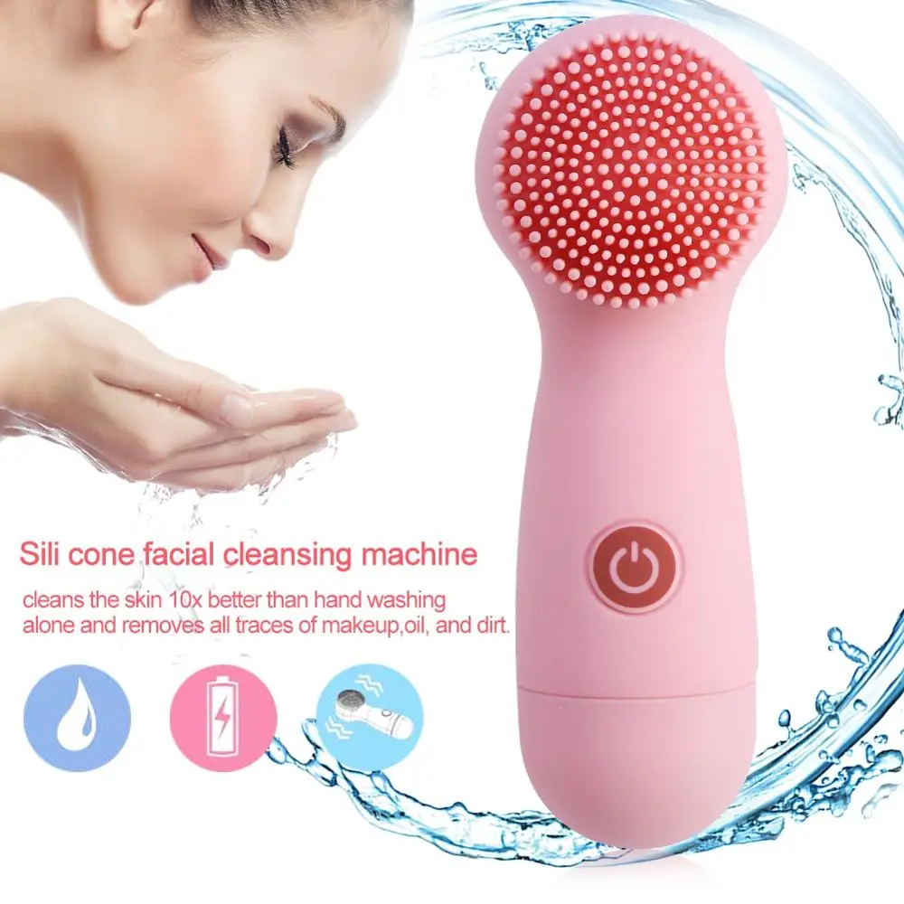 Электрическая силиконовая Очищающая щетка для лица звуковой вибрационный