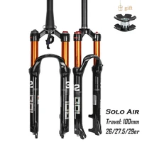 mtb bike fork solo air bicycle front suspension 2627 529inch straighttapered tube lockout magnesium alloy quickrelease