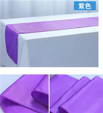 Color 6 Винтажные разноцветные белые рождественские белые синие атласные вечерние свадебные украшения Скатерть, дорожка - Цвет: Color 6
