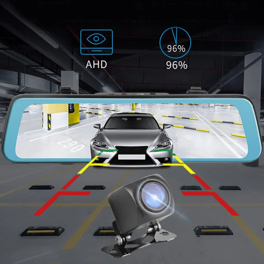 

Full HD Car DVR Camera 10" IPS Touch Screen Rear View Mirror Car DVR Mirror Dash Camera Dash Cam Dual Car Camera Drive Recorder