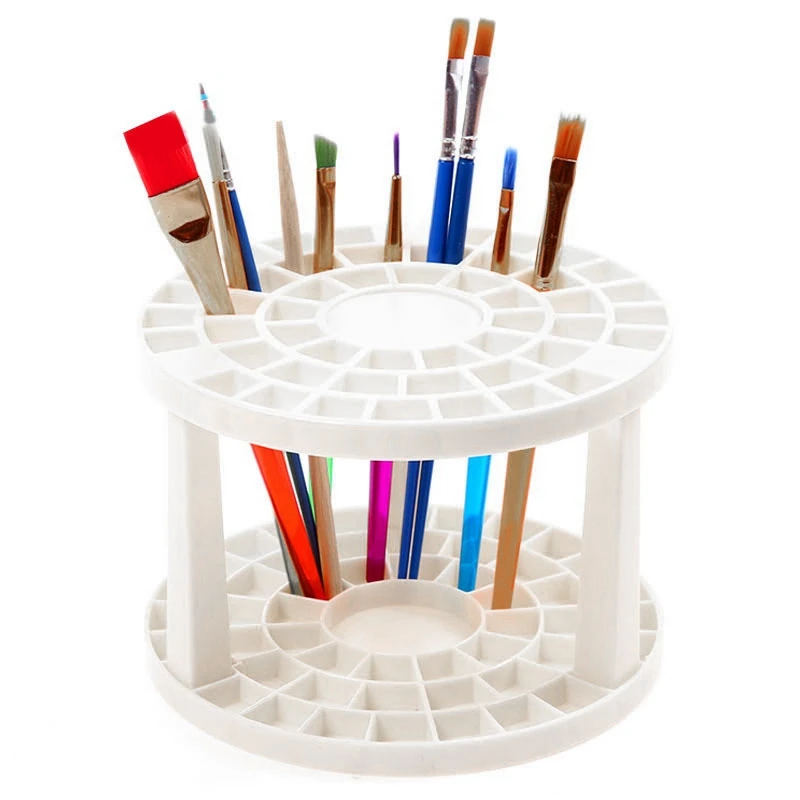 

Brush Crate Function Porous Insert Penholder Brush Holder Desktop Accept Frame Plastic Pen Container Art Supplies