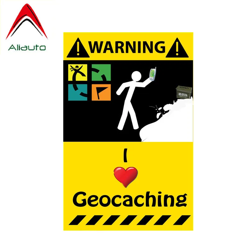 Предупреждающая Предупреждение льная наклейка Aliauto I Love Geocaching креативные
