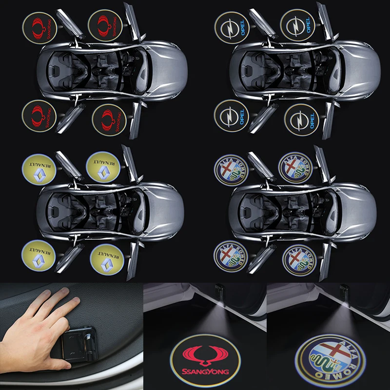 

2pcs Car Door Welcome Light Auto LED Lamp Automotive Goods for Peugeots 206 307 301 207 407 3008 308 406 107 108 208 408 508 607