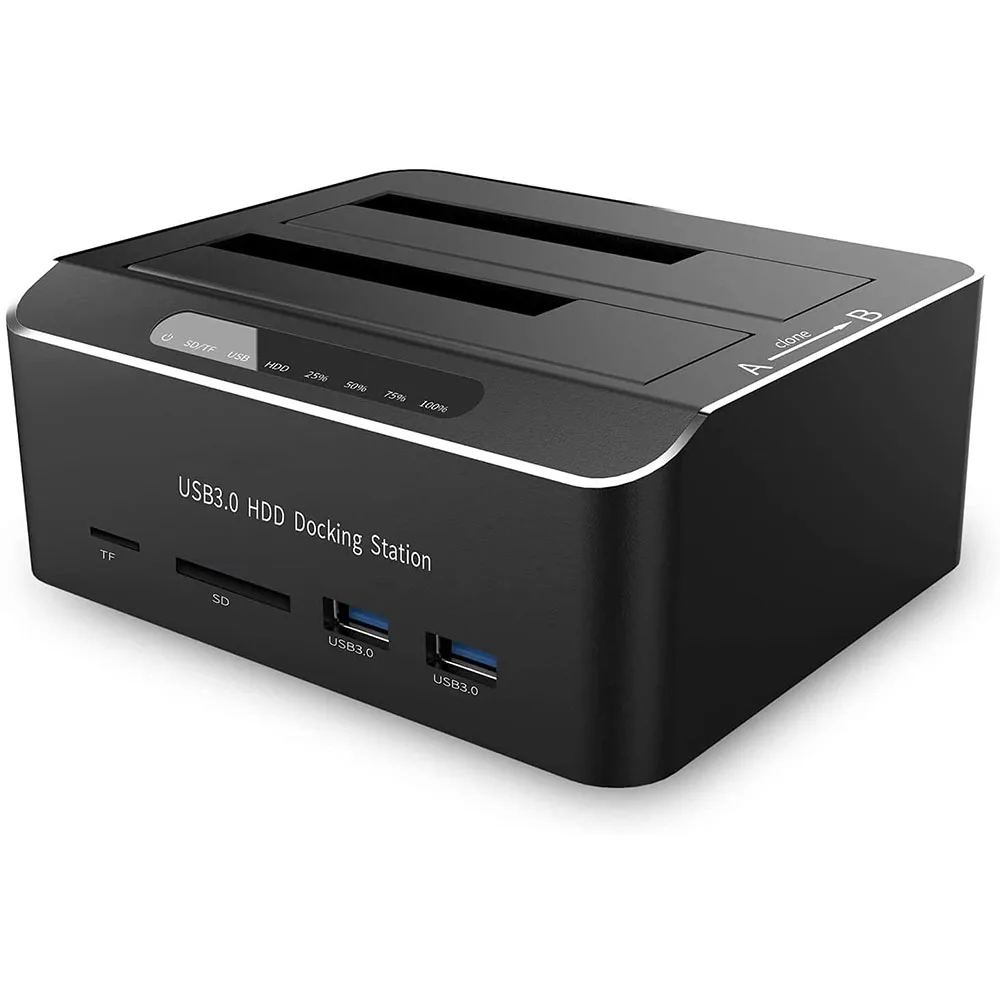 Док-станция для жестких дисков, USB 2,5, 3,5 дюйма, с кардридером SD/TF