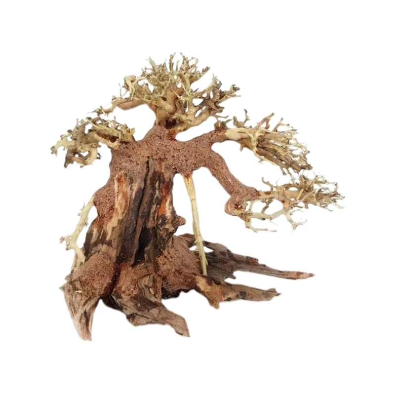 Украшение для аквариума из леса веточки аквариум бонсай мох ствол натурального