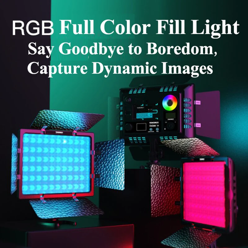 

YONGNUO YN300IV LED Video Light RGB 3200K-5600K Lamp Remote Control Studio Photography Lighting