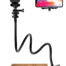 Webcam Stand Holder Flexible Desk Mount Gooseneck Clamp Clip Camera Holder For Phone Magnetic Webcam Accessories Drop Shipping
