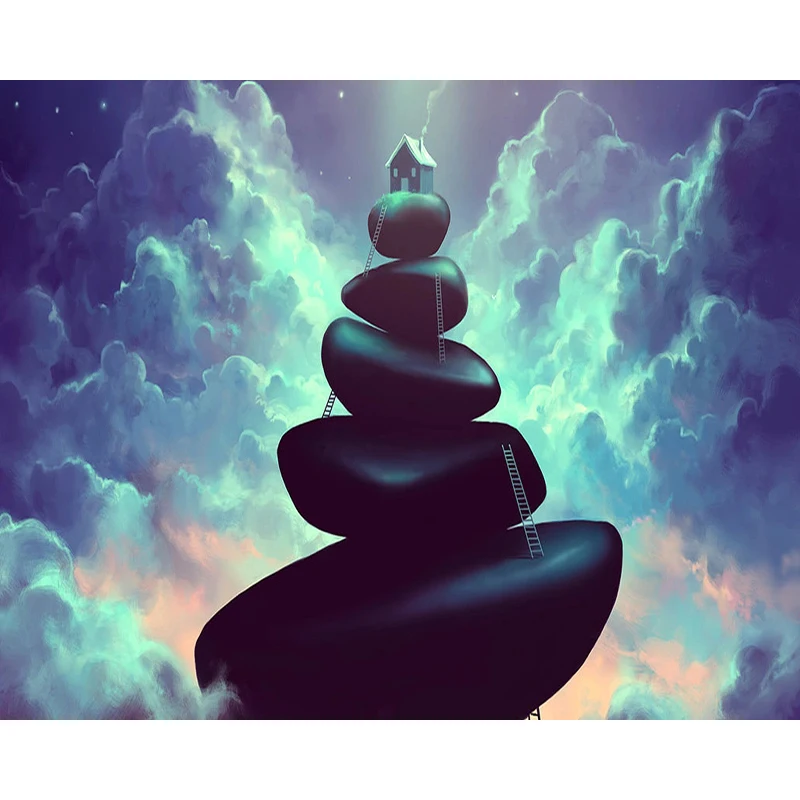 

DIY Painting By Numbers Top house Kit Oil Picture By Numbers Cartoon Scenery Wall Art Canvas Painting Home Decoration Gift