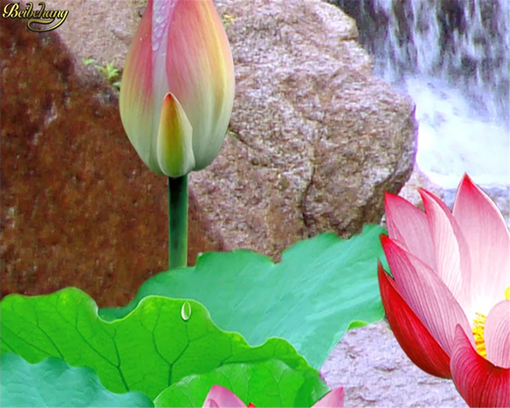 3D-обои beibehang красивый пейзаж водопада фон для телевизора дивана настенный