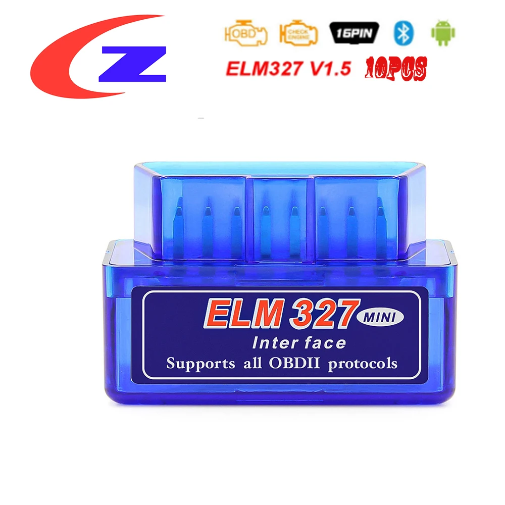 

10pcs ELM327 V1.5 PIC18F25K80 BT OBD2 Scanner odb2 ELM 327 V1.5 OBD 2 OBD2 Car Diagnostic Scan Auto Tool Scan ELM327