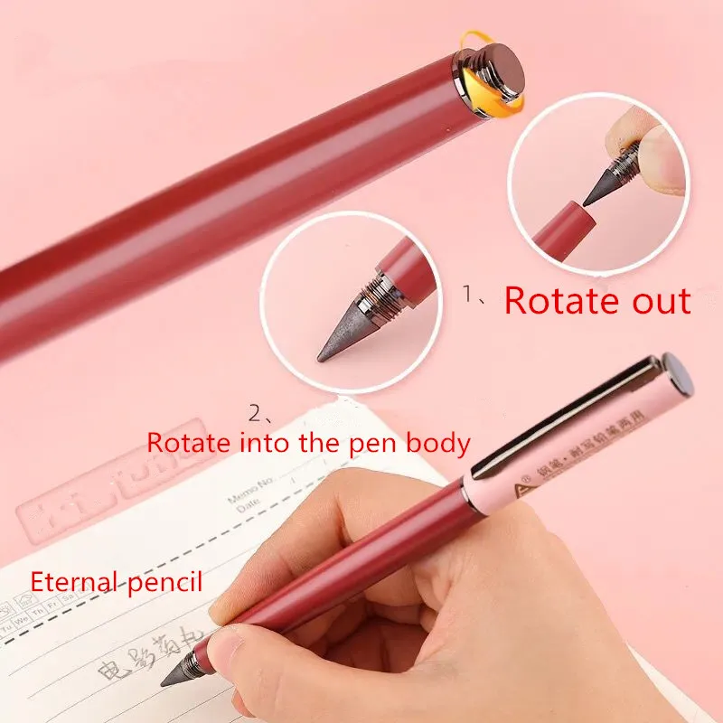 

Luxury Metal Ink Fountain Pen School Office Business Writing Pen 0.38mm Metal Fountain Pen With detachable new pencil Nib