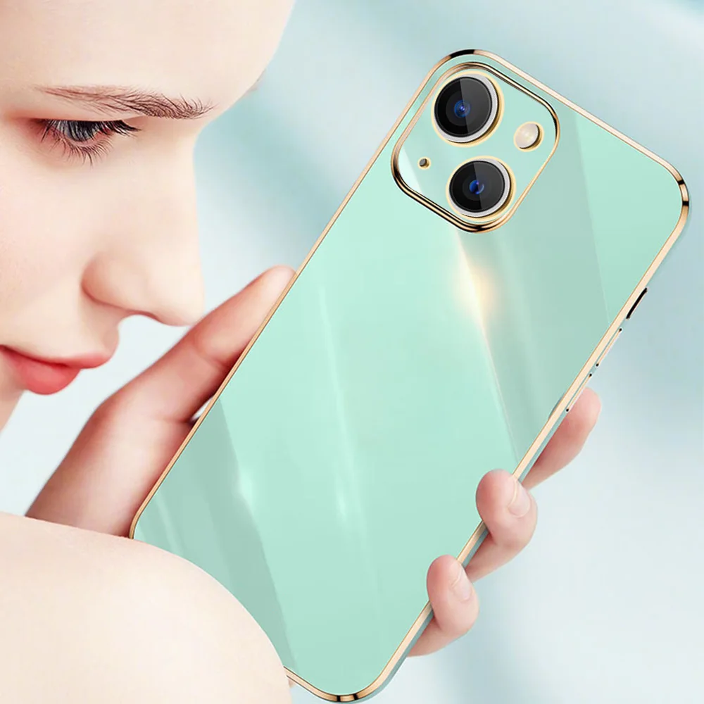 Square Plating Case For iPhone 13 12 11 14 Pro Max XR 7 8 14 Plus 6 XS X 13 12 Mini Coque High Quality Cover Case For iPhone13