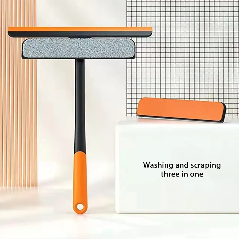 

3 in 1 Window Cleaner Rotatable Window Cleaning Tools TPR Scraper for Glass Magic Glass Cleaner Window Squeegee Window Wiper