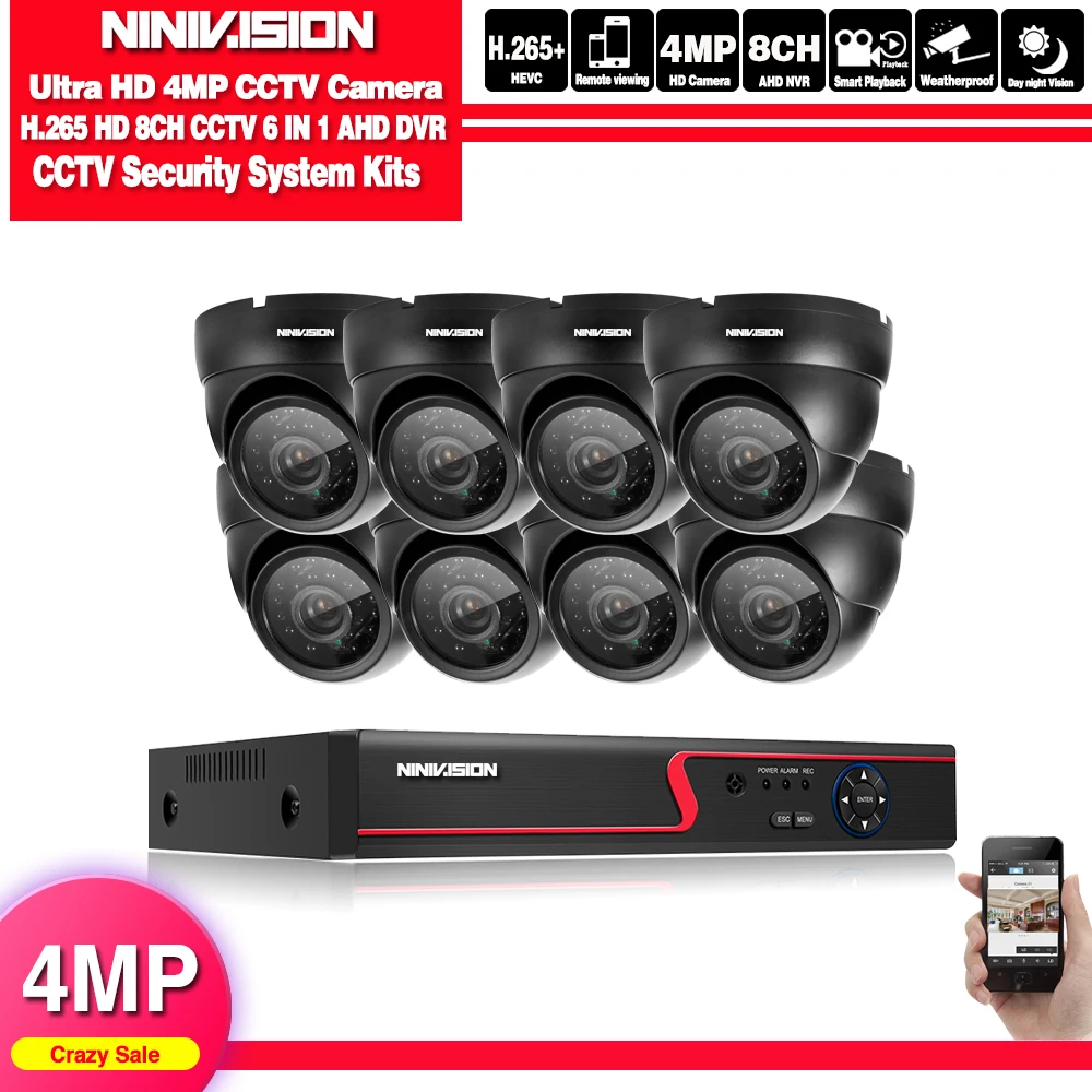 Система видеонаблюдения H.265 HD 1080P 5 МП 8 каналов AHD DVR|ahd dvr kit|dvr kitsecurity camera kit |