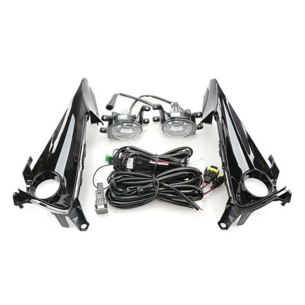 

July King Car Fog Lamp Assembly Kit Case for Toyota Corolla Hatchback EU 2019 2020, LED Fog Lamp DRL + Cover + Harness + Switch