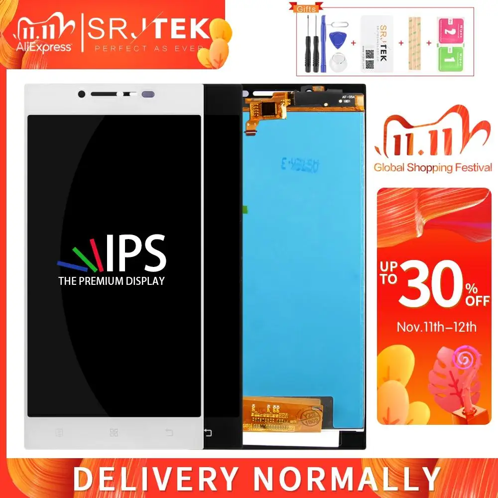 Srjtek экран для Lenovo P70 стеклянный ЖК дисплей сенсорный дигитайзер стекло в сборе с
