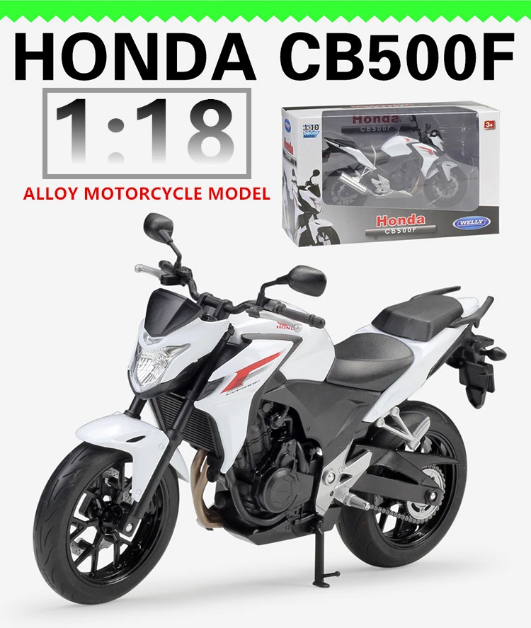 WELLY 1:10 Honda CB500 литая под давлением модель мотоцикла из сплава игрушка для детей подарок на день рождения коллекция игрушек