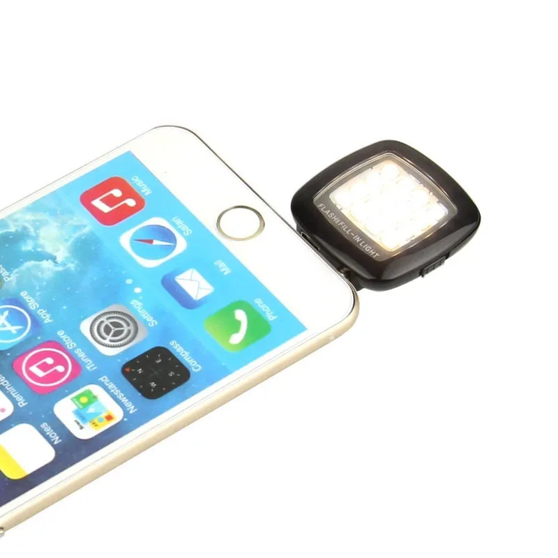 Mini LED Fill Light Portable 16 Spotlight Selfie Flash Lights 3.5mm Jack Plug for iPhone Android Smart Phones OC-shipping | Электроника