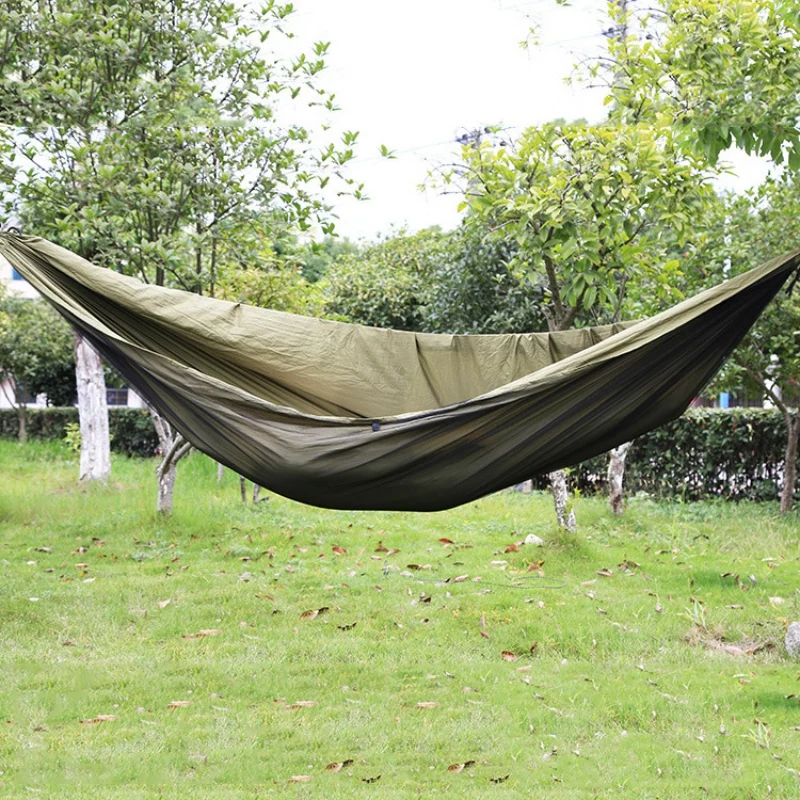 Портативный гамак для кемпинга на 1 2 человек с москитной сеткой парашютной