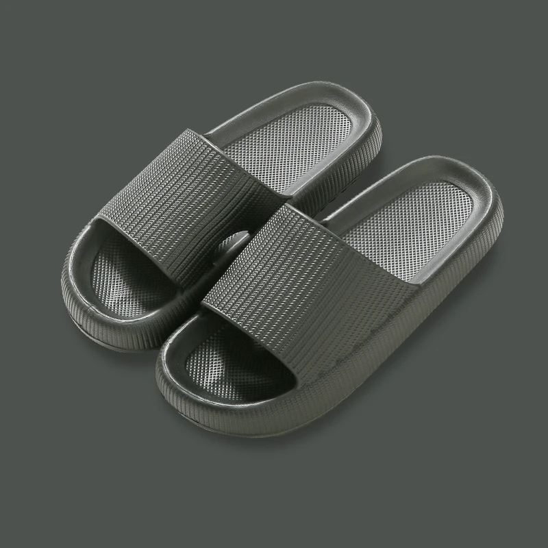 

2021 Women Thick Platform Slippers Summer Beach Eva Soft Sole Slide Sandals Leisure Men Ladies Indoor Bathroom Anti-slip Shoes