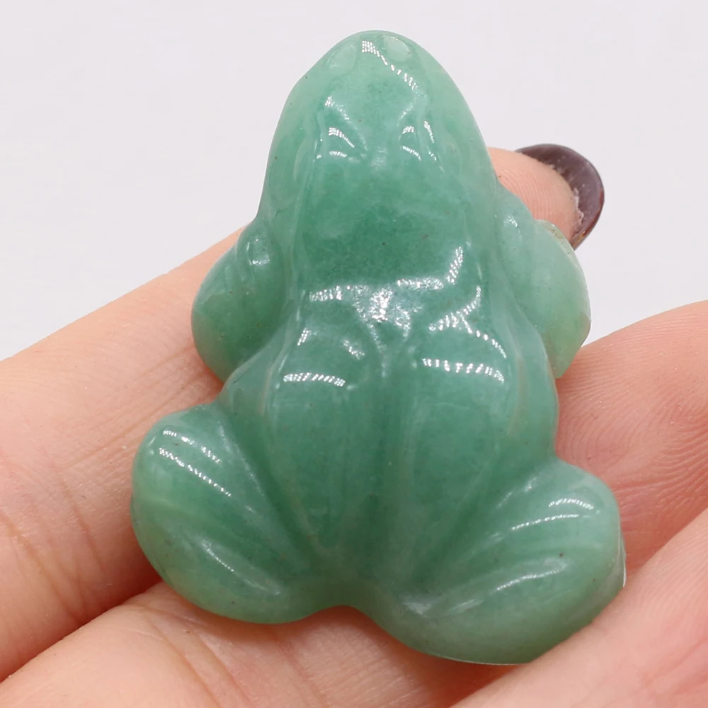 

Natural Stone Crystal Carved Frog Figurine Decor Healing Reiki Quartz Toad Office Home Decoration Crafts Ornaments Gift