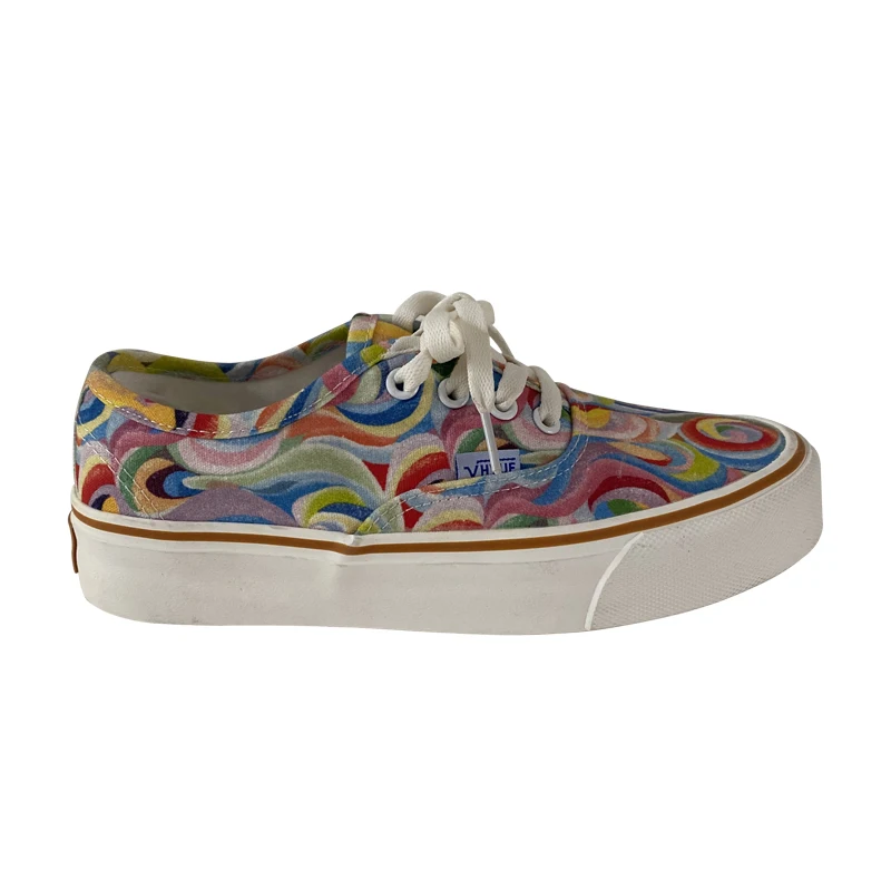 

Color Canvas Shoes Spring And Summer Hot Style Round Toe Low-Cut Lace-Up Large Size Casual Ladies Single Shoes