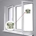 Цифровой термометр-гигрометр Yjj с прозрачным дисплеем для дома и улицы