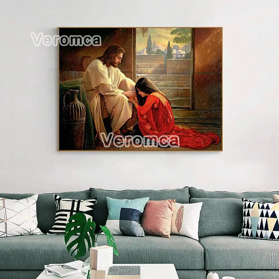 Картина из страз 5D с изображением Иисуса Христа